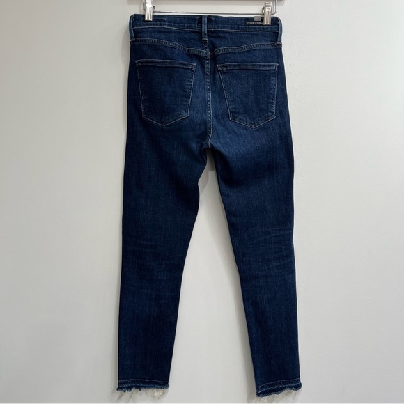 Citizens of Humanity rocket crop high rise skinny jeans raw hem size 26 - Picture 2 of 12